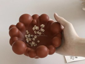 Molde silicona porta vela burbujas 